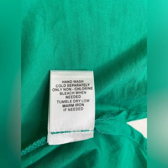 Krazy Kat Green Tunic Embroidered Fringe Hem Size Medium - Picture 5 of 7